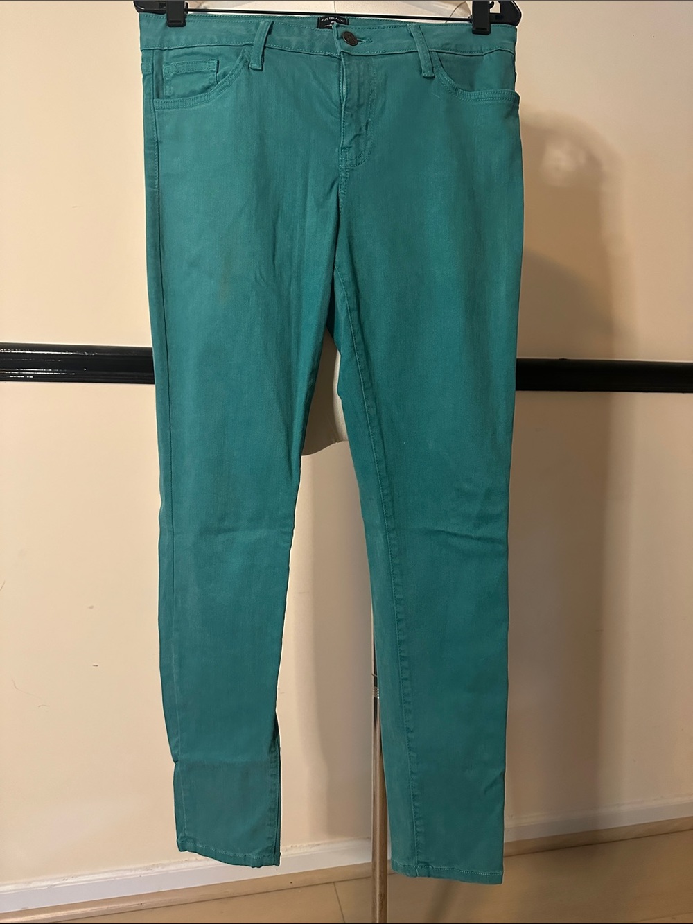 Just Black Teal Skinny Jeans